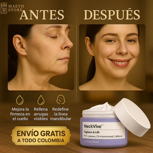 NeckVive™ – Reafirma, Eleva y Rejuvenece Visiblemente la Piel del Cuello y Escote