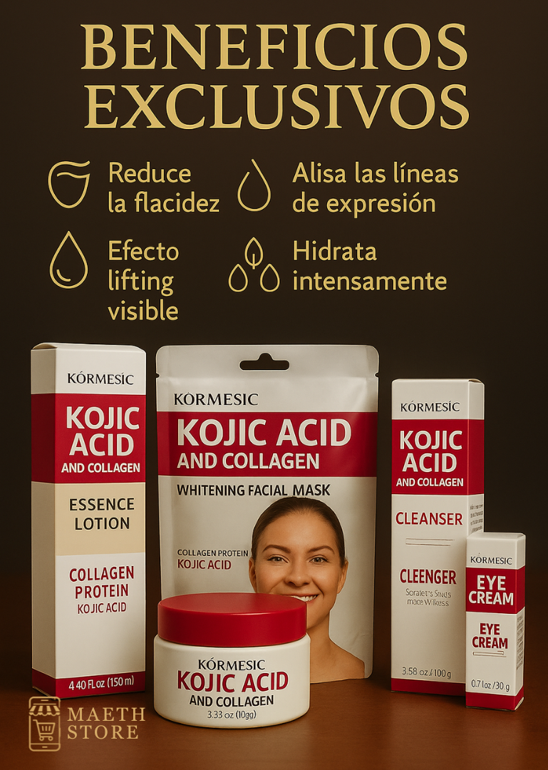 ✨ Amorella™ – Ritual de Luminosidad y Firmeza con Ácido Kójico y Colágeno (Combo x5)