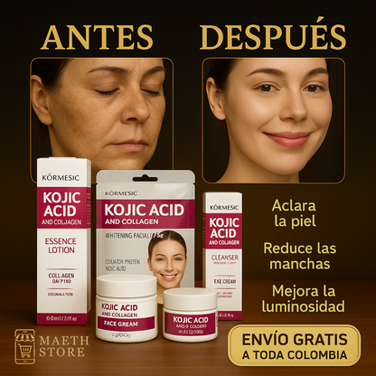 ✨ Amorella™ – Ritual de Luminosidad y Firmeza con Ácido Kójico y Colágeno (Combo x5)