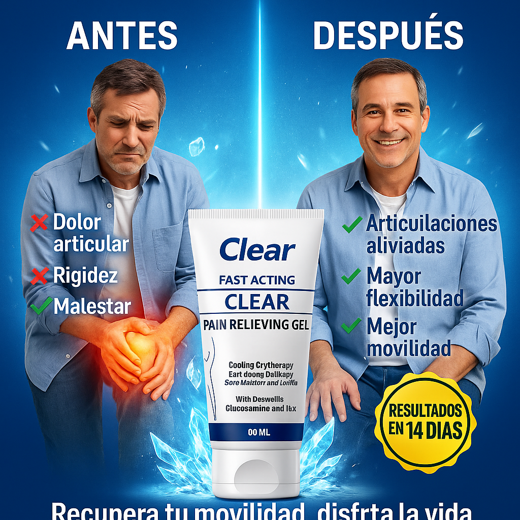 ⚡ Clear Pain Pro™ — Alivio Instantáneo para Músculos y Articulaciones (60ml)