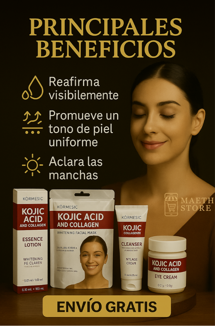 ✨ Amorella™ – Ritual de Luminosidad y Firmeza con Ácido Kójico y Colágeno (Combo x5)